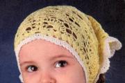 Crochet scarf pattern, crocheting scarves Kerchief for a girl, fillet crochet