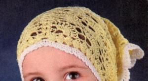 Crochet scarf pattern, crocheting scarves Kerchief for a girl, fillet crochet